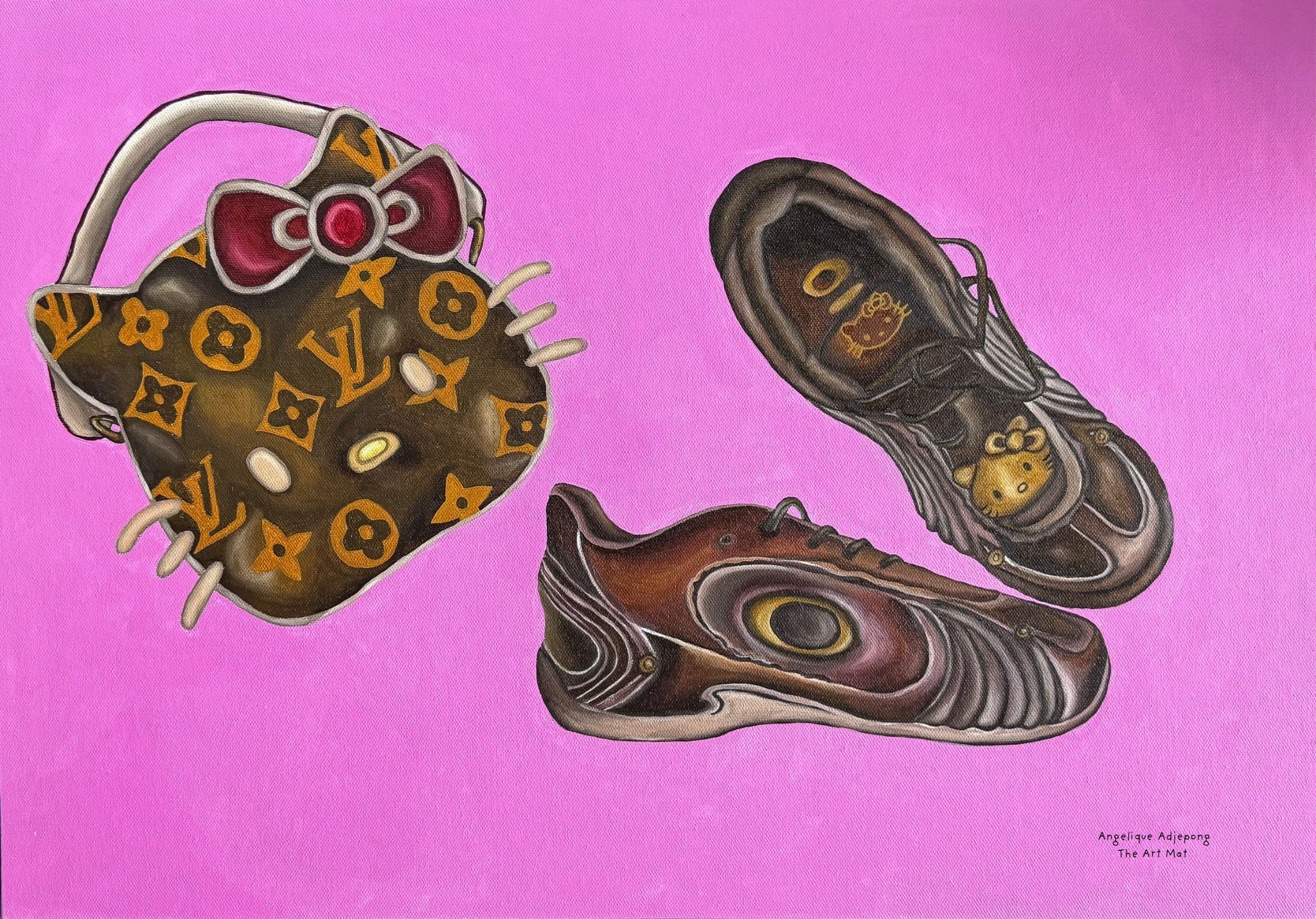 Hello Kitty x LV x Old Order oil painting (A4)