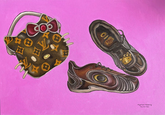 Hello Kitty x LV x Old Order oil painting (A3)